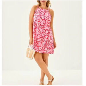 Lilly Pulitzer Kyleigh Dress S NEW Cane Coral Crab Collab Lobster Prep Coastal